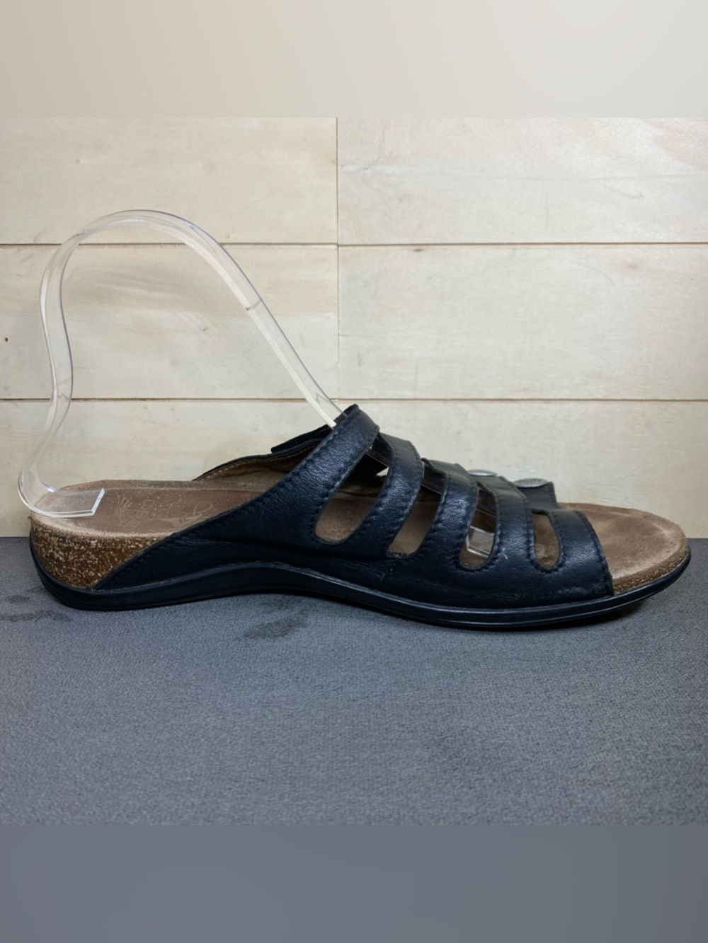 Dansko Janie Sandals Black Leather Women's Size 11 Shoes EU41 Slip-Ons - Picture 3 of 11